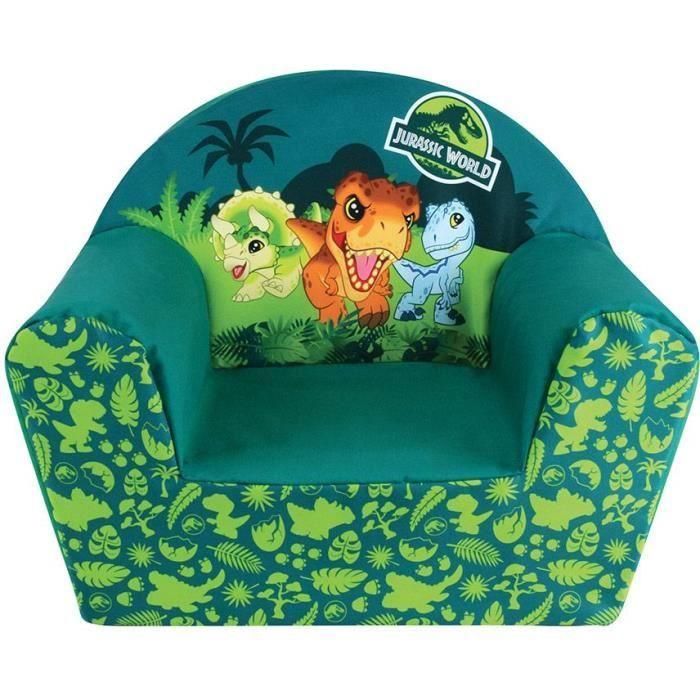 FUN HOUSE Jurassic World Dinosaur club chair - W.52 x D.33 x H.42 cm - Para niños Origen francés garantizado 1 FUN HOUSE Jurassic World Dinosaur club chair - W.52 x D.33 x H.42 cm - Para niños Origen francés garantizado 1