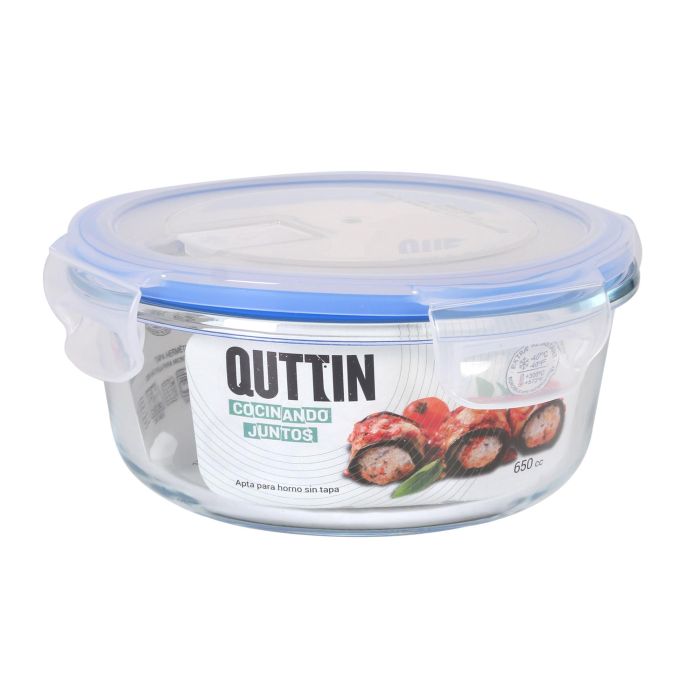 Quttin Fiambrera Redonda Hermética 15 cm 650 cc Qt 2