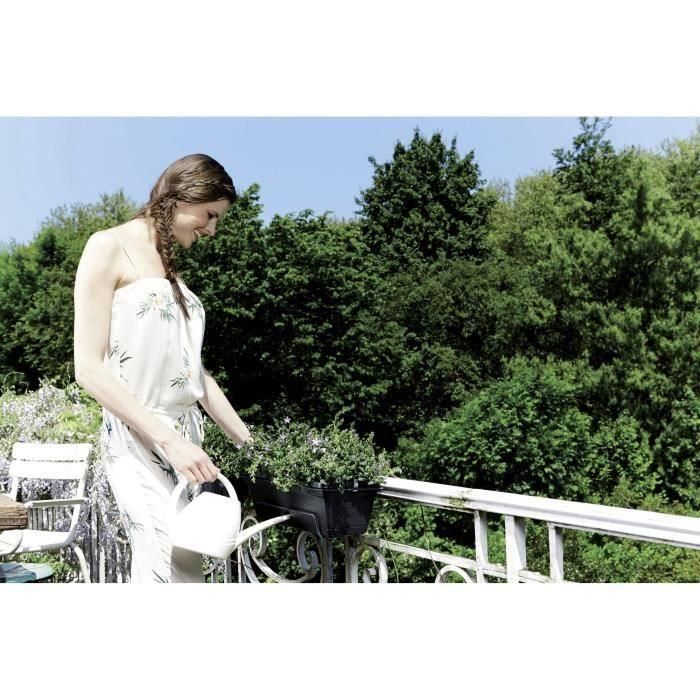 ELHO Balconniere Green Basics Allin1 50 - Exterior y balcón - L 25.7 x W 47.3 x H 16.7 cm - Vida negra 5 ELHO Balconniere Green Basics Allin1 50 - Exterior y balcón - L 25.7 x W 47.3 x H 16.7 cm - Vida negra 5