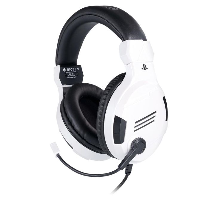 Auriculares con Micrófono Gaming Big Ben Interactive PS4OFHEADSETV3WHITE Blanco Negro/Blanco