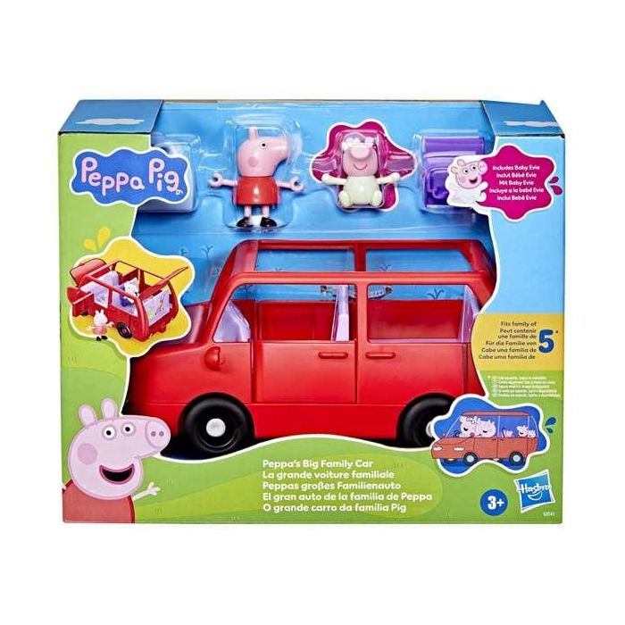 Hasbro Peppa Pig: Coche Auto Rojo de Juguete Familiar. Vehículo Infantil para Niños y Niñas +3 Años, de ABS, PP y PVC.