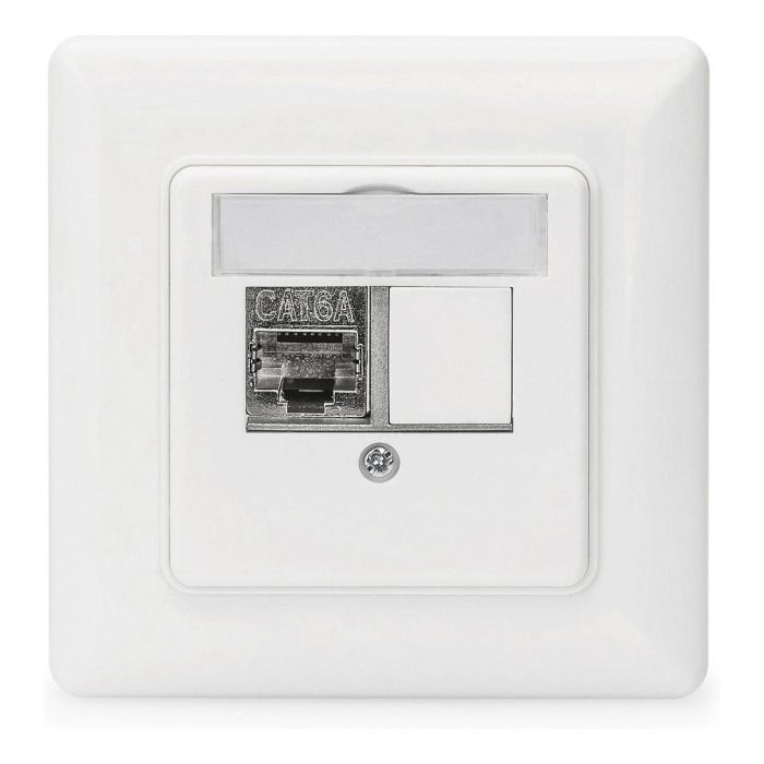 Digitus Panel Frontal 2x Keystone RJ-45 Hembra Hembra Blanco para Cat6a 1