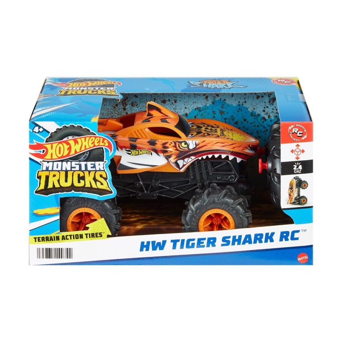 Hot Wheels Monster Trucks Tiger Shark R/C Hnv03 Mattel 1