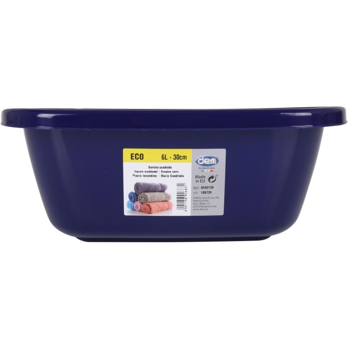 Barreño Cuadrado Eco 6L - 30 cm Dem (12 Unidades) 1 Barreño Cuadrado Eco 6L - 30 cm Dem (12 Unidades) 1