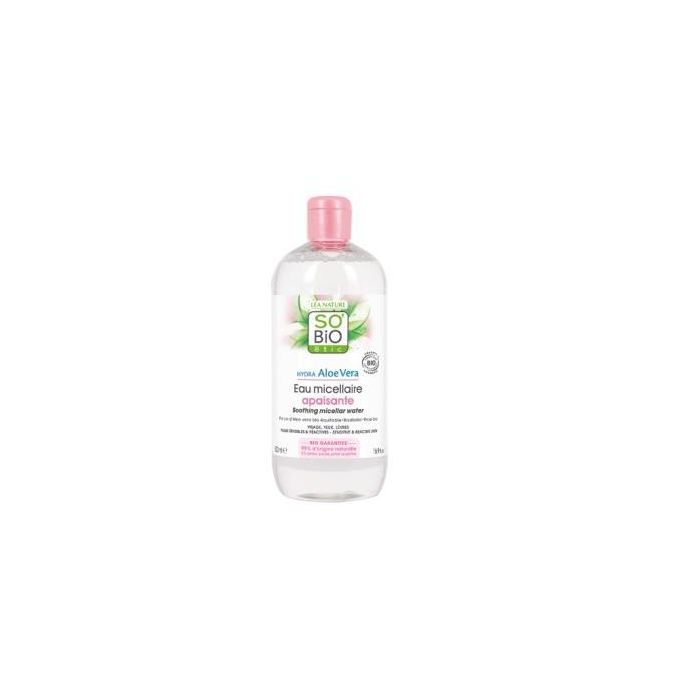 Agua Micelar Calmante Aloe-Rosas 500Ml.