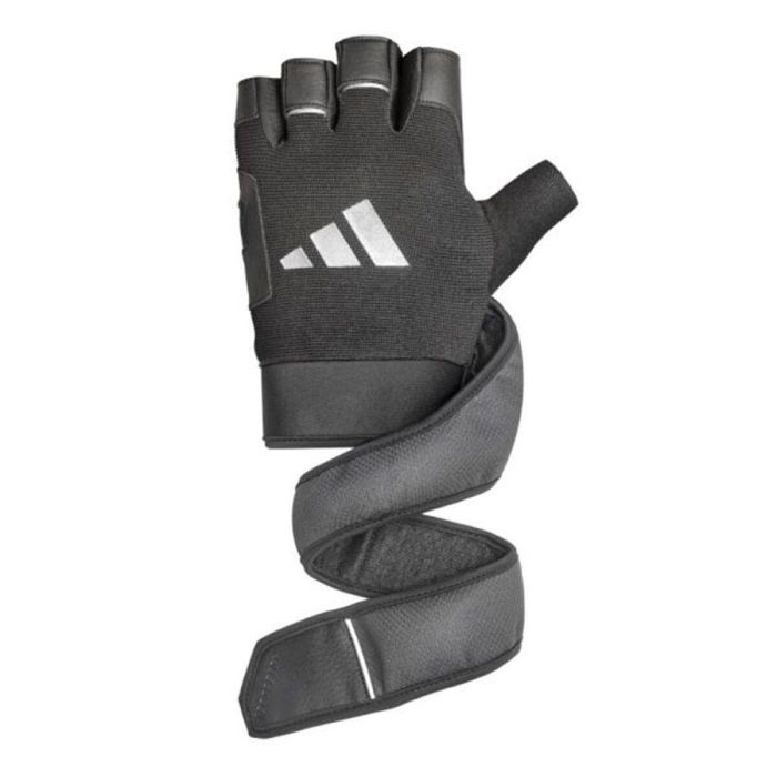 Guantes Adidas Wrist Wrap Training Blanco Negro 4 Guantes Adidas Wrist Wrap Training Blanco Negro 4