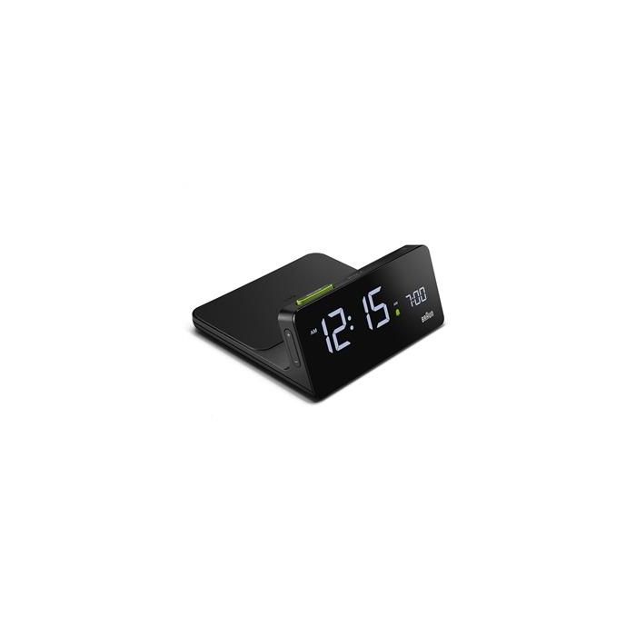 Reloj Despertador Digital Base Carga Qi Negro 14X6,35X14Cm BRAUN BC-21-B