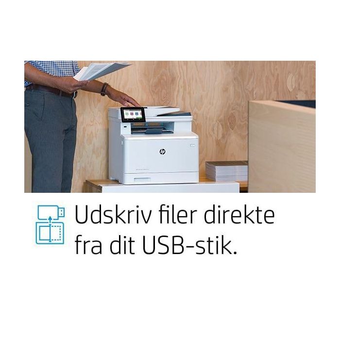 HP Impresora Color LaserJet Pro MFP M479, 600 x 600dpi, 27ppm, A4, 1200MHz, 512MB, WiFi, Bluetooth, CGD, 4.3″ 47