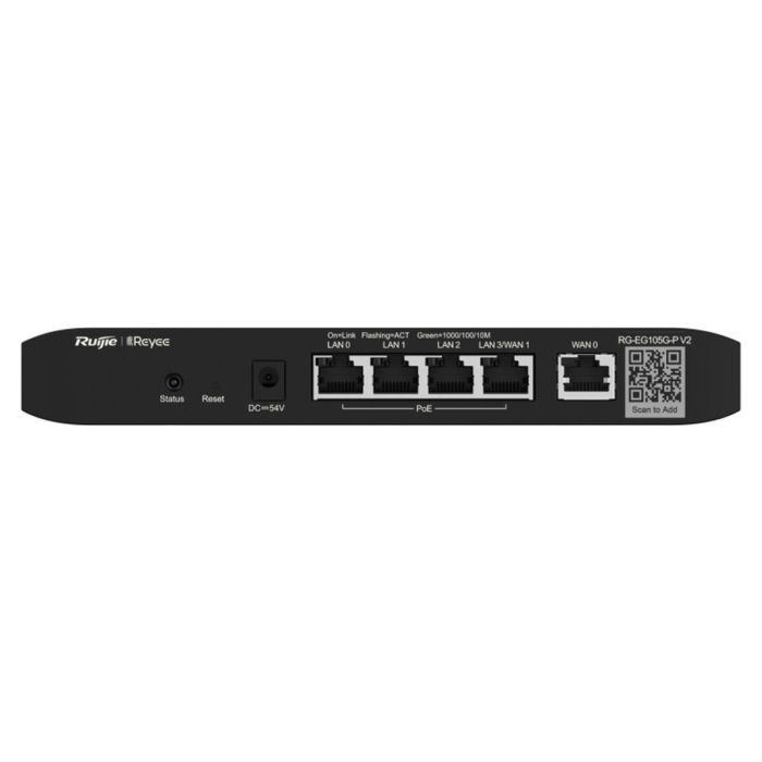 REYEE 5-Port Gigabit Cloud Managed router, 5 Gigabit Ethernet connection Ports including 4 PoE/PO