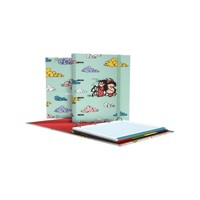 Grafoplás Carpebook 4 Anillas Mixtas D35 Mafalda Voladora 4 Separadores C-Recambio 100H A4 Cartón Plastificado Grafoplás Carpebook 4 Anillas Mixtas D35 Mafalda Voladora 4 Separadores C-Recambio 100H A4 Cartón Plastificado