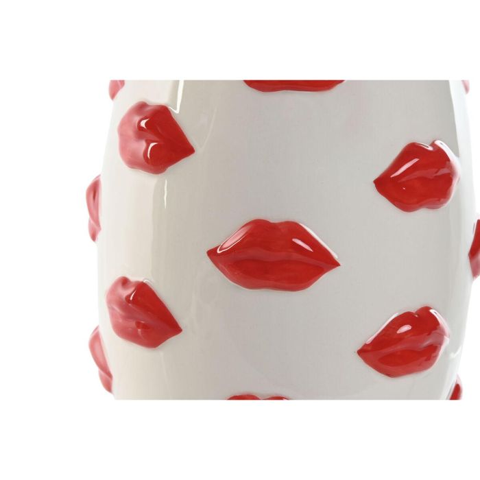 Jarron Urban DKD Home Decor Blanco Rojo 15 x 22.5 x 15 cm 2 Jarron Urban DKD Home Decor Blanco Rojo 15 x 22.5 x 15 cm 2