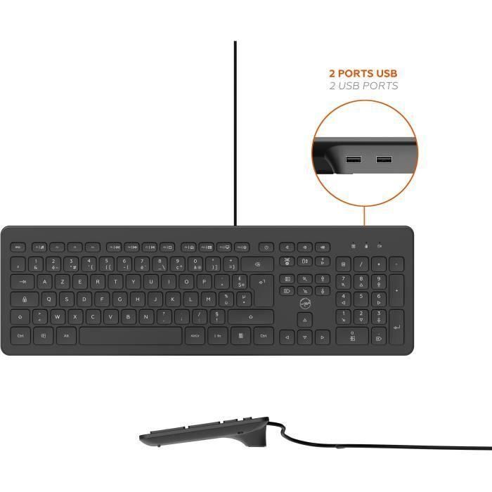 MOBILITY LAB ML304250 - Teclado empresarial para PC con cable con 2 concentradores USB integrados - Negro 3 MOBILITY LAB ML304250 - Teclado empresarial para PC con cable con 2 concentradores USB integrados - Negro 3