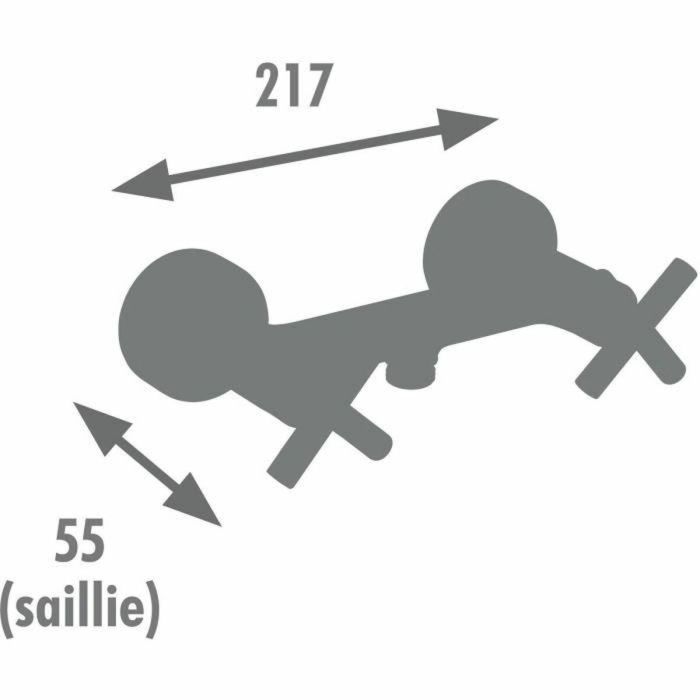 Edouard Rousseau Mezclador de ducha NANKA Negro AAAQX11048 1 Edouard Rousseau Mezclador de ducha NANKA Negro AAAQX11048 1