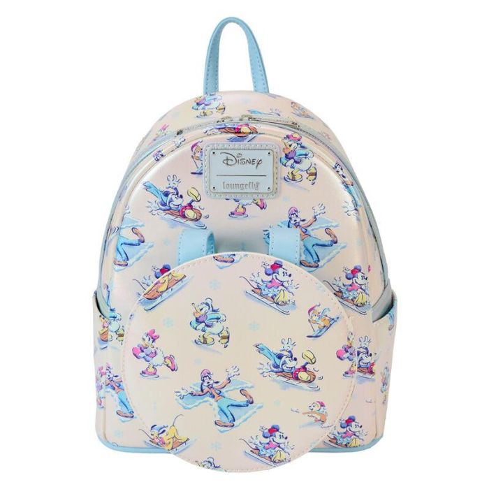 Set Mochila + Diadema orejas Winter Wonderland Mickey and Friends Disney Loungefly 26cm 3
