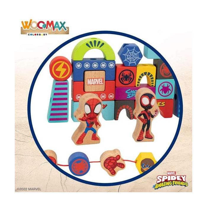Juego de construccion de madera spidey amazing friends & friends con 50 piezas 16 Juego de construccion de madera spidey amazing friends & friends con 50 piezas 16