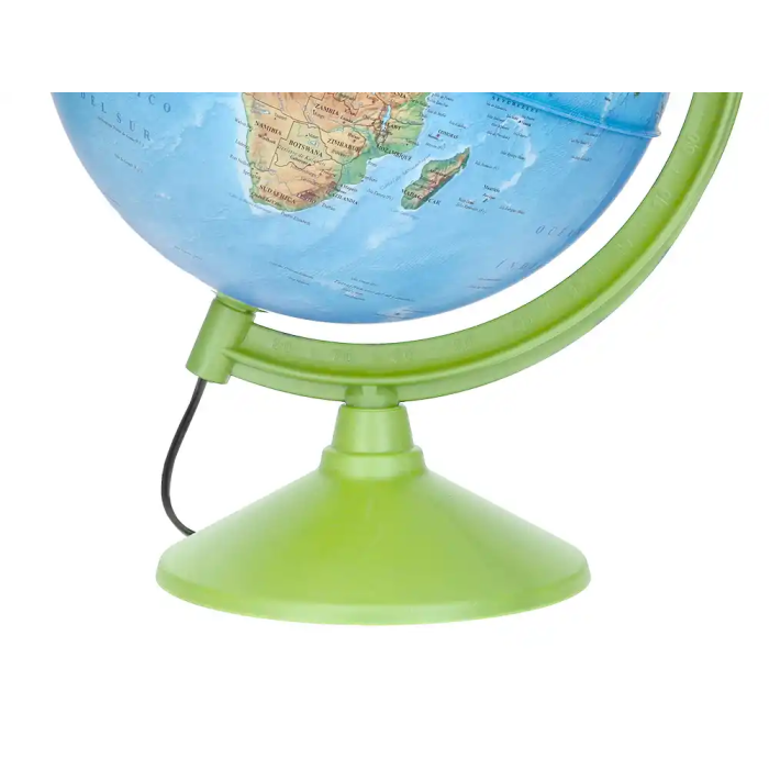 Liderpapel Globo Terraqueo con Luz Físico y Político Diámetro 26 cm Base y Meridiano de Plástico 3