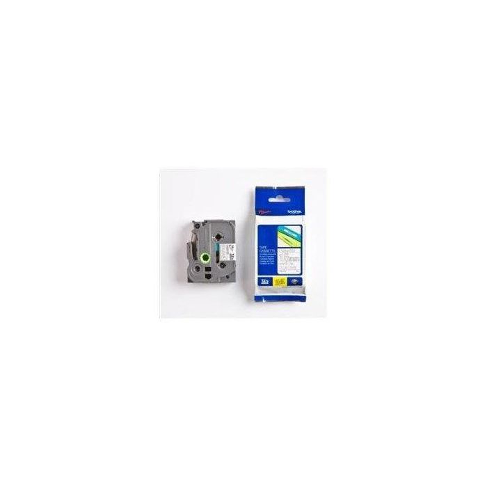 BROTHER Cinta laminada transparente/blanco 18 mm BROTHER Cinta laminada transparente/blanco 18 mm