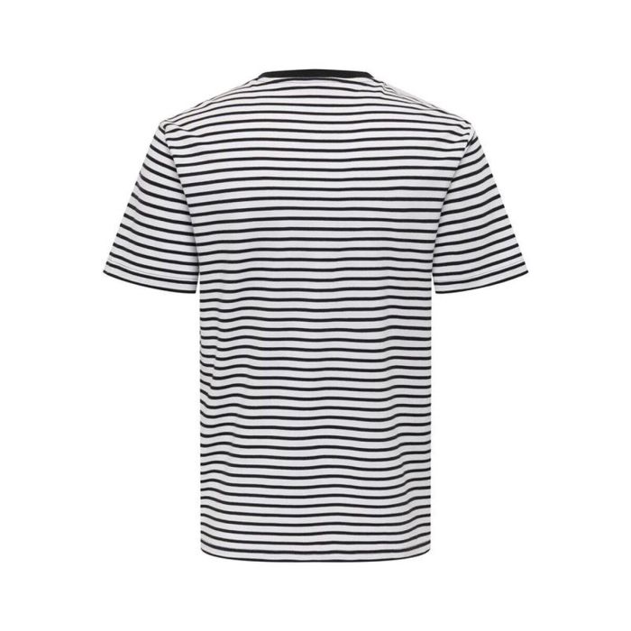 Camiseta de Manga Corta Hombre Only & Sons Onsdawson Reg Stripe Negro L 1