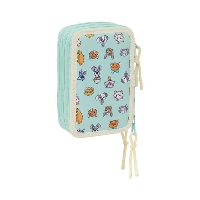 Estuche Escolar con Accesorios Disney Azul 12,5 x 19,5 x 5,5 cm 37 Piezas 1