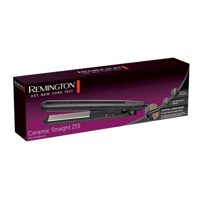 Plancha de pelo recta cerámica REMINGTON S1370  temperatura máxima 215°  parada automática  revestimiento cerámico 2