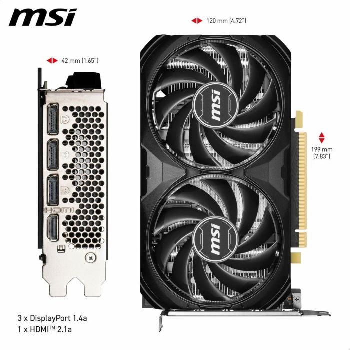 Tarjeta Gráfica MSI 8 GB GDDR6 Nvidia Geforce RTX 4060 1