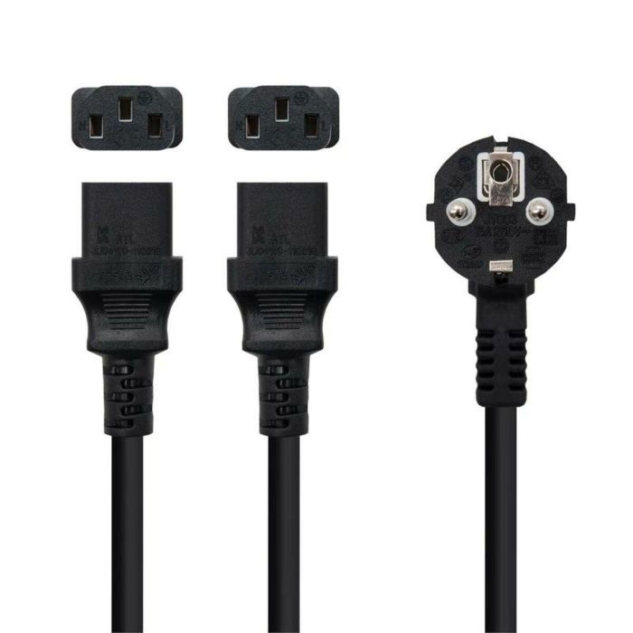 NANOCABLE Cable alimentacion CEE7/M - 2xC13/H, 3 m 1