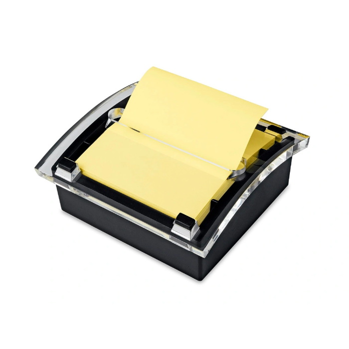 Q-connect Dispensador Bloc Notas Adhesivas Quita y Pon Zigzag KF02161 Negro con 1 Bloc 76x76 mm 2