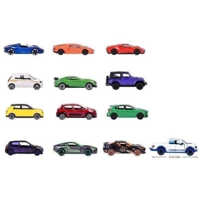 Majorette - Conjunto de 13 coches en miniatura - 9 + 4 exclusivos - Metal - 2