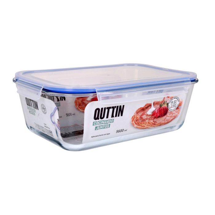 Quttin Fiambrera Extra Rectangular 36 x 25.8 x 11.9 cm sin Valvula 5.6L (4 Unidades) 4