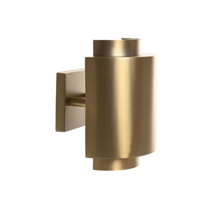 DKD Home Decor 1c25 Lámpara Aplique de Pared Dorado Mate Acero Patinado, Tipo Bombilla E27, 21x28x16 cm (2 Unidades) 3