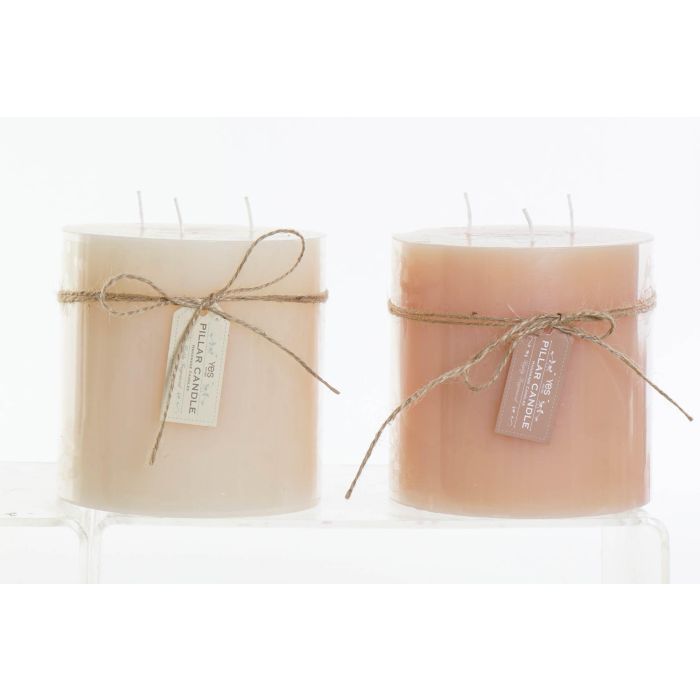Vela Basicos DKD Home Decor Crema Beige 12 x 12 x 12 cm (4 Unidades) Vela Basicos DKD Home Decor Crema Beige 12 x 12 x 12 cm (4 Unidades)