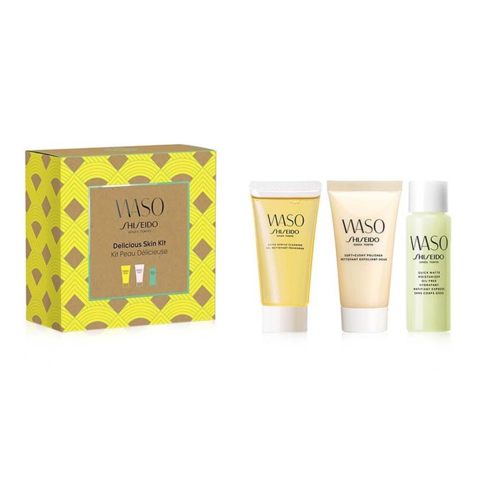 Shiseido Waso fresh aceite facial 30 ml + limpiadora 30 ml + exfoliante 30 ml