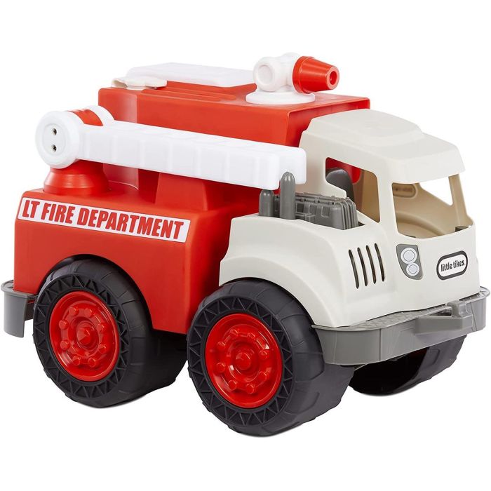Little Tikes Camión de Bomberos Dirt Diggers 655791 Vehículo de Juguete para Exteriores e Interiores con Escalera Giratoria Extensible 3