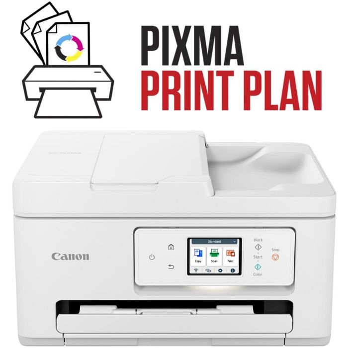 Canon PIXMA TS7750i - Impresora Multifunción con Wi-Fi, Duplex, Impresión, Copia, Escaneo y Nube, 2 Cartuchos FINE 1