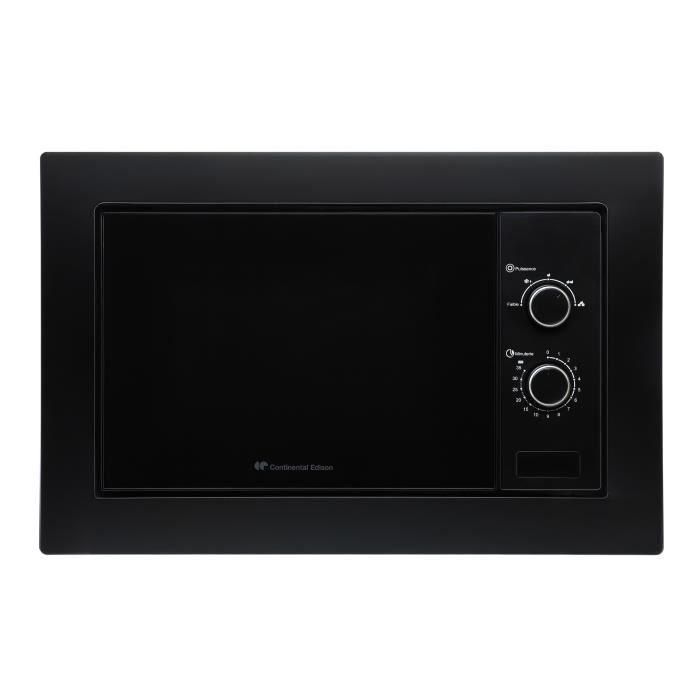 Microondas empotrable - CONTINENTAL EDISON - CEMO20EBM - Negro - 1200 W - L59,5 x H33,7 x D38,5 cm - 21 L