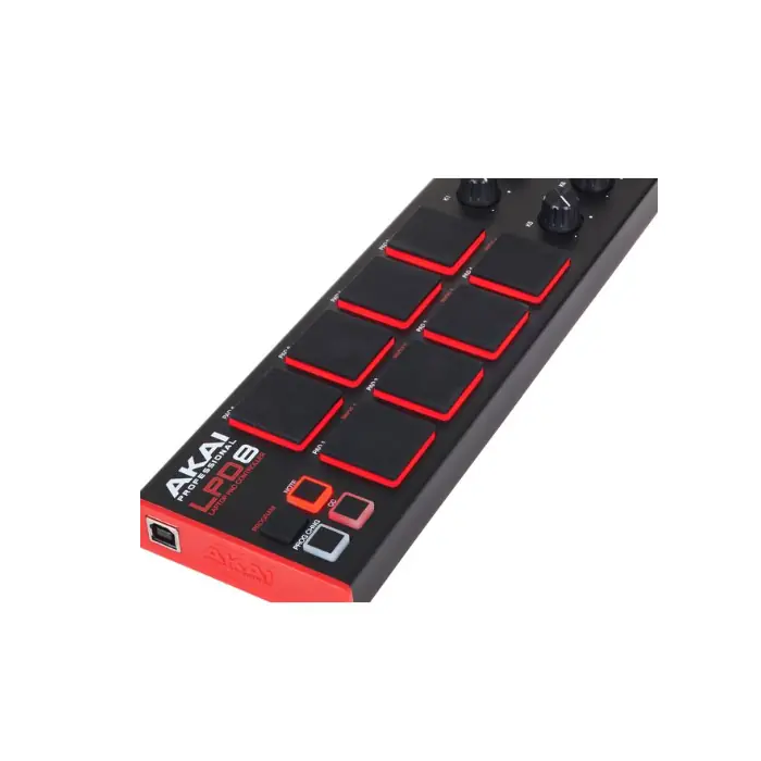 Akai Pro LPD8 MKII - Controlador de Pads MPC RGB Retroiluminados, 8 Potenciómetros, USB Plug and Play, Incluye Software MPC Beats 2