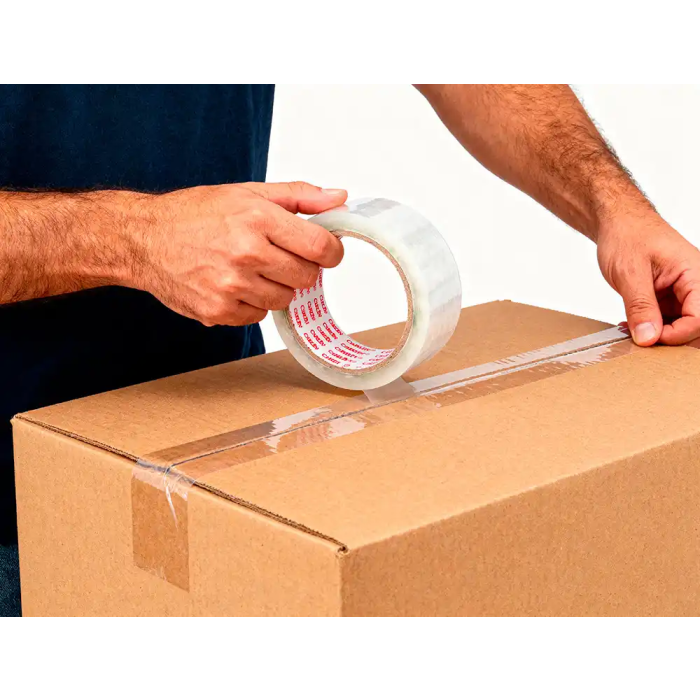 Carlin Cinta Adhesiva Precinto Polipropileno Transparente 60 mt x 48 mm para Embalaje 6