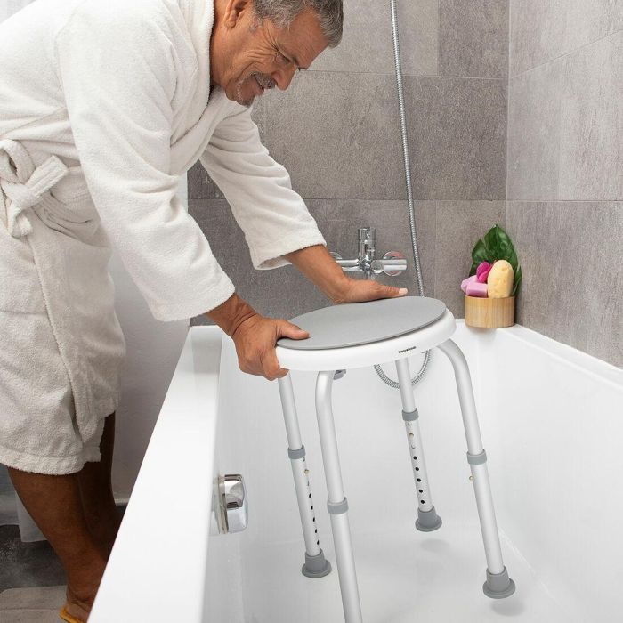Taburete de Baño Giratorio y Regulable Roshawer InnovaGoods 8