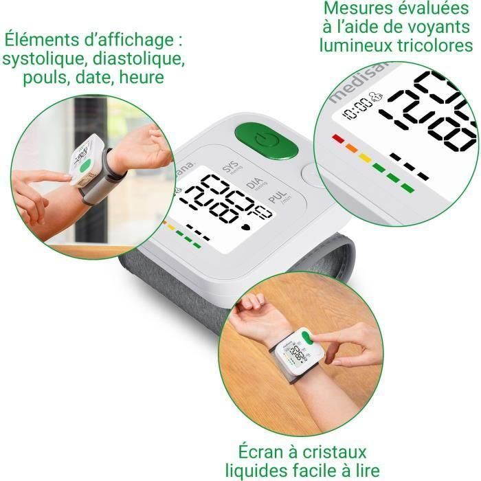 Tensiómetro de muñeca - MEDISANA - BW 345 - Medición de arritmias - Dígitos XL - 398 memorias - Dispositivo médico certificado 3 Tensiómetro de muñeca - MEDISANA - BW 345 - Medición de arritmias - Dígitos XL - 398 memorias - Dispositivo médico certificado 3