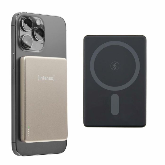 Intenso MW5000 7344021 Powerbank MagSafe 5000 mAh Inalámbrico Magnético Carga Rápida USB-C 20W Champán para iPhone 7 Intenso MW5000 7344021 Powerbank MagSafe 5000 mAh Inalámbrico Magnético Carga Rápida USB-C 20W Champán para iPhone 7