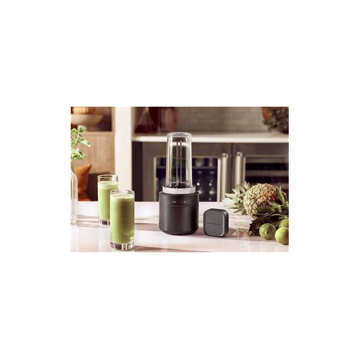 Kitchenaid Batidora de Vaso Inalámbrica 12V con Batería, Accesorios, Color Negro Mate 11