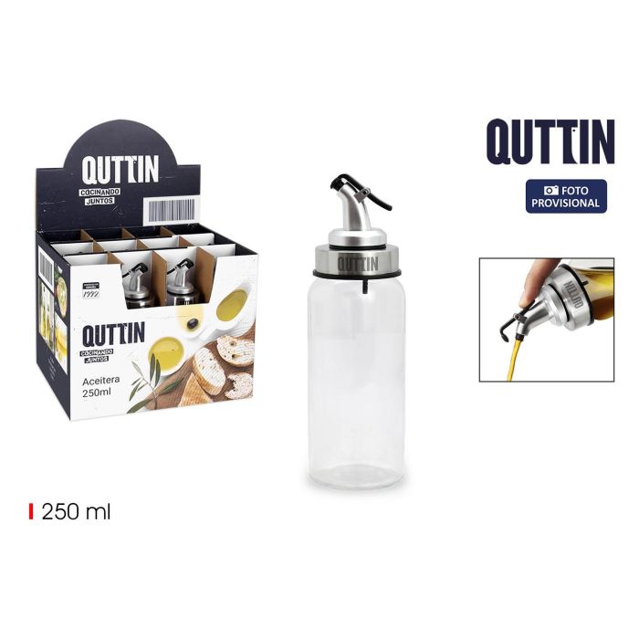 Aceitera de vidrio 250 ml con tapón Qutt - Inde (12 Unidades) Aceitera de vidrio 250 ml con tapón Qutt - Inde (12 Unidades)
