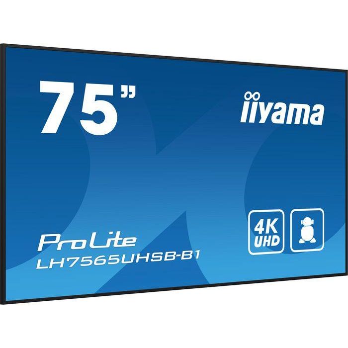 iiyama LH7565UHSB-B1 Monitor Profesional 75" (189cm) 4K UHD IPS 8ms 60Hz 24/7 con Altavoces Negro 3 iiyama LH7565UHSB-B1 Monitor Profesional 75" (189cm) 4K UHD IPS 8ms 60Hz 24/7 con Altavoces Negro 3