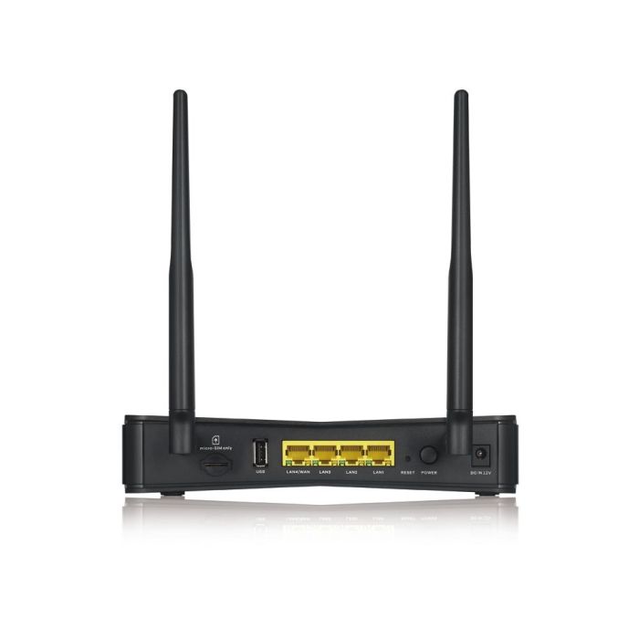 Zyxel LTE3301-PLUS Router 4G LTE-A de Sobremesa con Wi-Fi Doble Banda AC1200, 4 Puertos Gigabit Ethernet y Puerto USB 2.0, EU0102F, Compatible con Tarjeta SIM