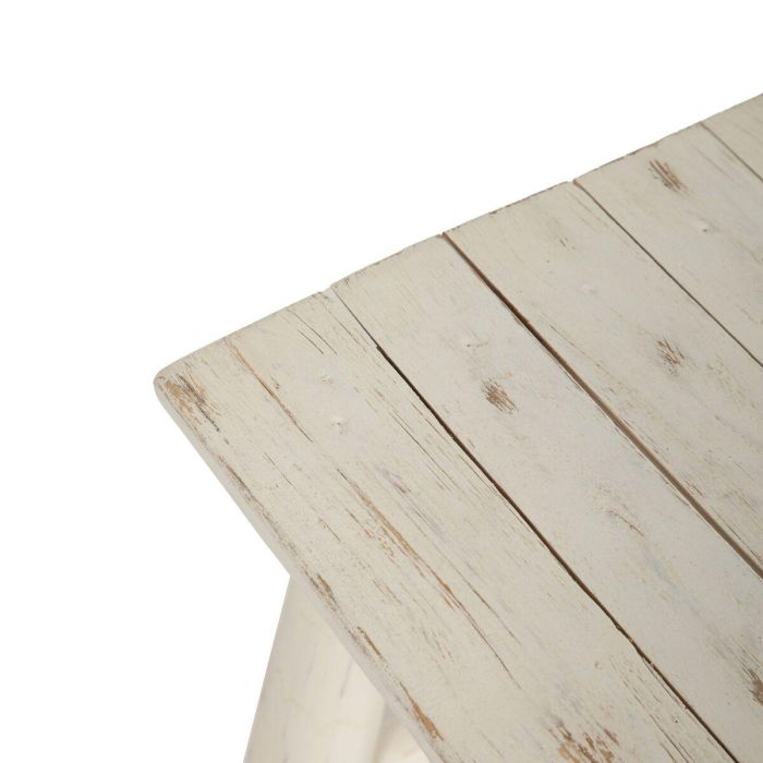 Banqueta Blanco madera de teca 120 x 30 x 45 cm 5