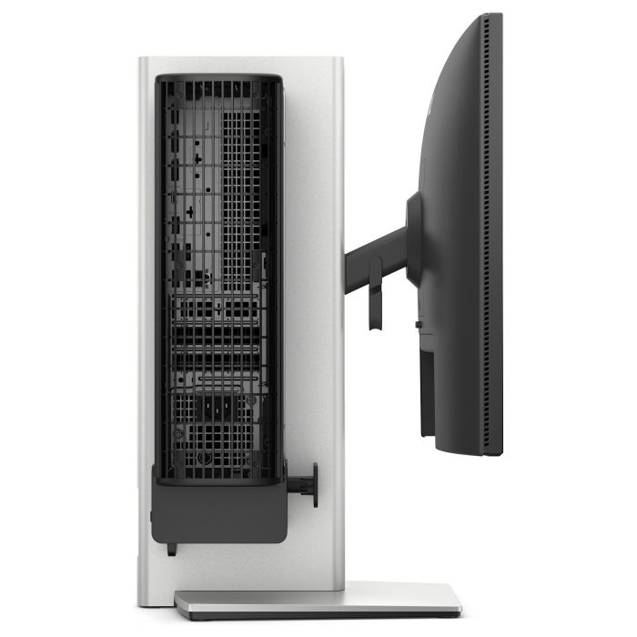 DELL OSS25 Soporte de Monitor VESA 100x100 mm, Ajuste de Altura, para Pantallas de 19" a 27", Negro/Plata 6