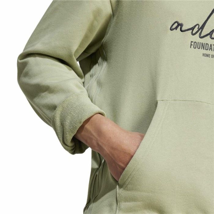 Sudadera con Capucha Hombre Adidas Brand Love French Terry Hoodie Verde Verde Claro 2
