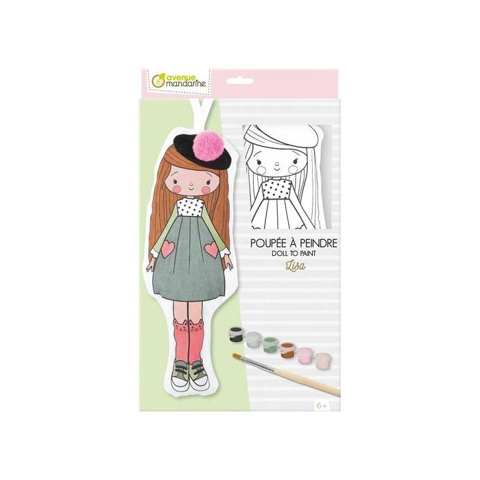 Kit De Manualidades Avenue Mandarine Muñeca Para Pintar Lisa (+6Años)