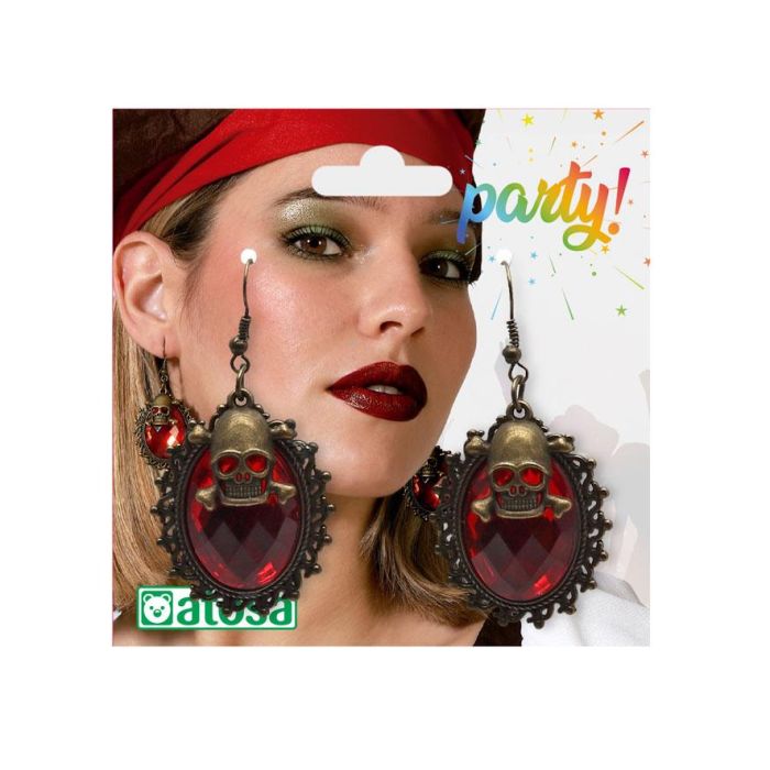 Pendientes Pirata Rojo Mujer Adulto 1