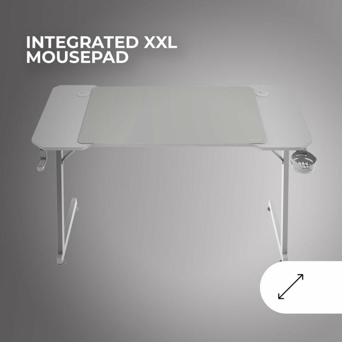 Mesa de Escritorio Gaming Mars Gaming ERGO Blanco 140 x 60 cm 4 Mesa de Escritorio Gaming Mars Gaming ERGO Blanco 140 x 60 cm 4